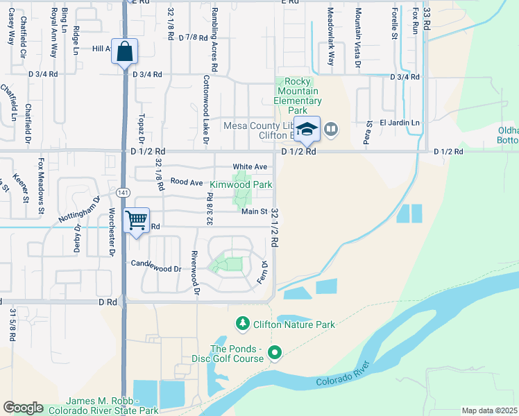 map of restaurants, bars, coffee shops, grocery stores, and more near 3243 Downey Court in Clifton