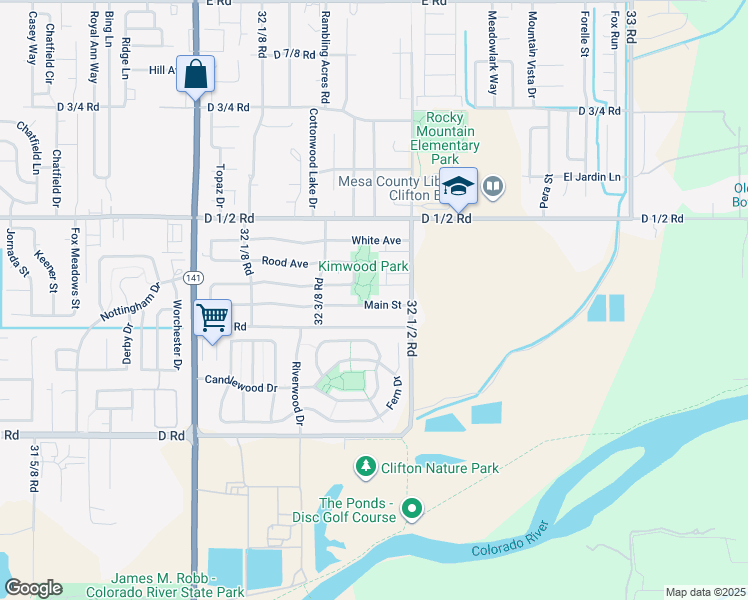 map of restaurants, bars, coffee shops, grocery stores, and more near 3243 Downey Court in Clifton