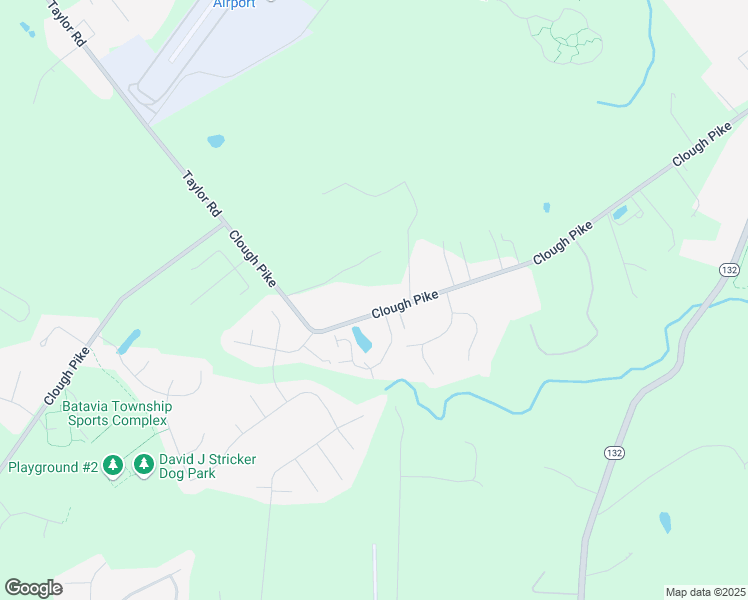 map of restaurants, bars, coffee shops, grocery stores, and more near 1692 Clough Pike in Batavia