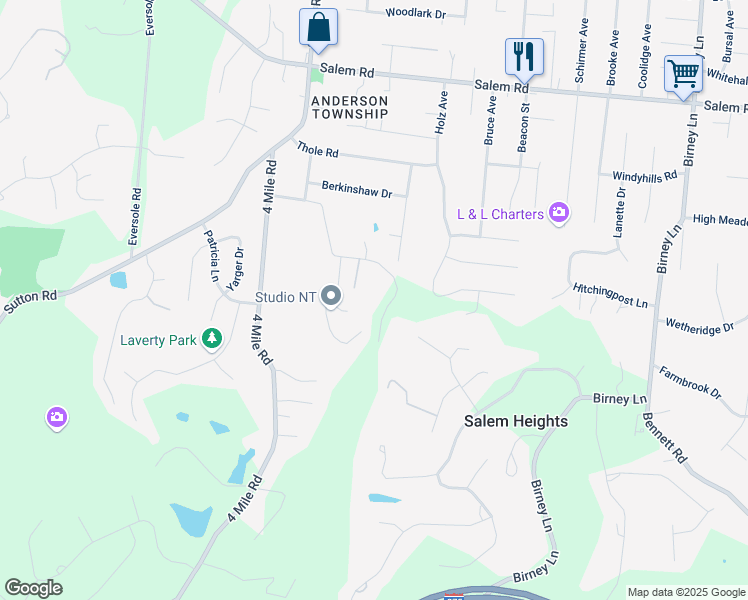map of restaurants, bars, coffee shops, grocery stores, and more near 914 Phillips Road in Cincinnati