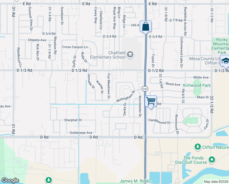 map of restaurants, bars, coffee shops, grocery stores, and more near Lancaster Drive in Clifton