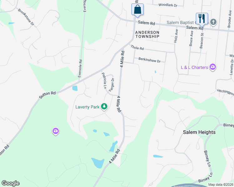 map of restaurants, bars, coffee shops, grocery stores, and more near 915 4 Mile Road in Cincinnati