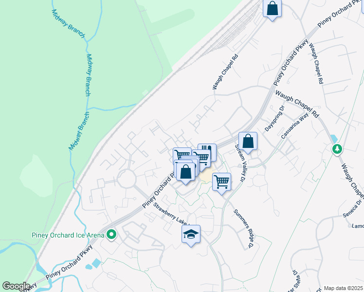 map of restaurants, bars, coffee shops, grocery stores, and more near 8615 Fluttering Leaf Tr in Odenton