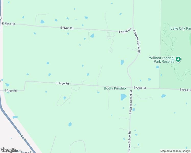 map of restaurants, bars, coffee shops, grocery stores, and more near 27006 East Argo Road in Independence