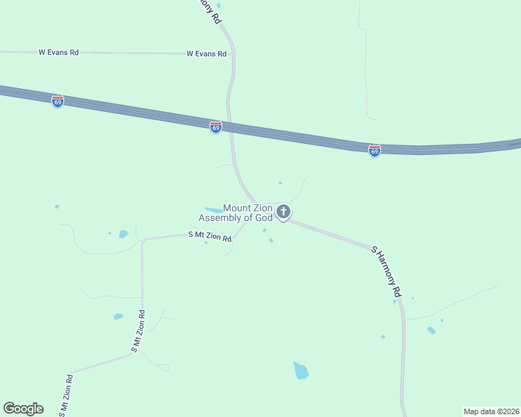map of restaurants, bars, coffee shops, grocery stores, and more near 7400 South Harmony Road in Bloomington