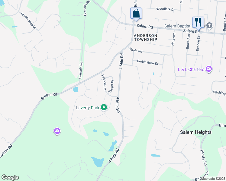 map of restaurants, bars, coffee shops, grocery stores, and more near 915 4 Mile Road in Cincinnati