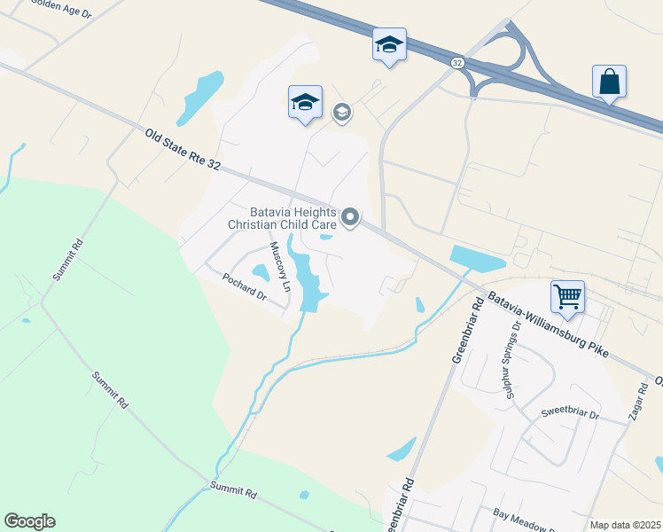 map of restaurants, bars, coffee shops, grocery stores, and more near 4228 Pekin Court in Batavia