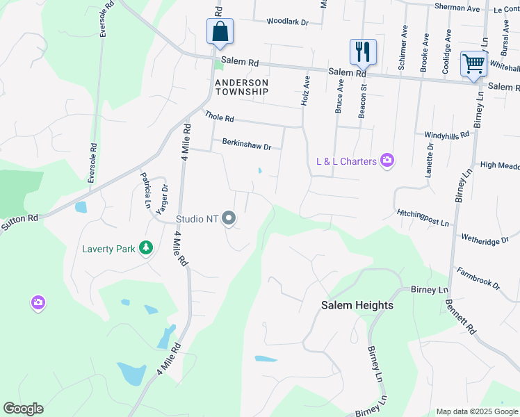 map of restaurants, bars, coffee shops, grocery stores, and more near 914 Phillips Road in Cincinnati