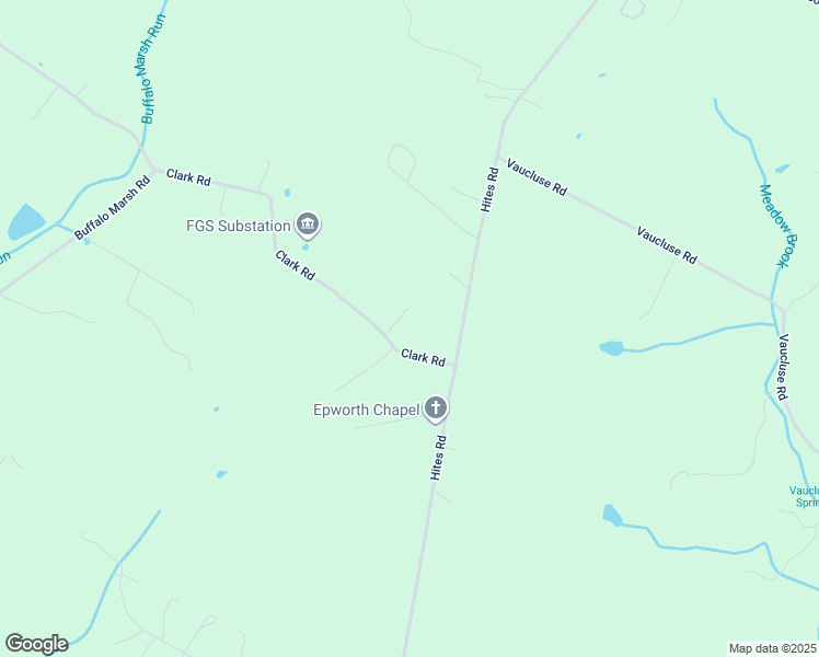 map of restaurants, bars, coffee shops, grocery stores, and more near 1127 Clark Road in Stephens City