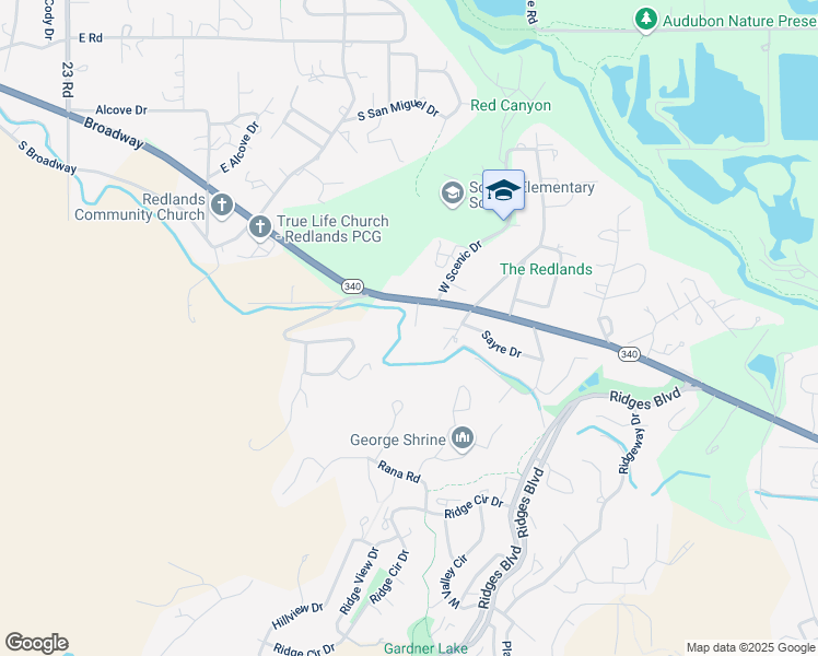 map of restaurants, bars, coffee shops, grocery stores, and more near 411 Shady Lane in Grand Junction
