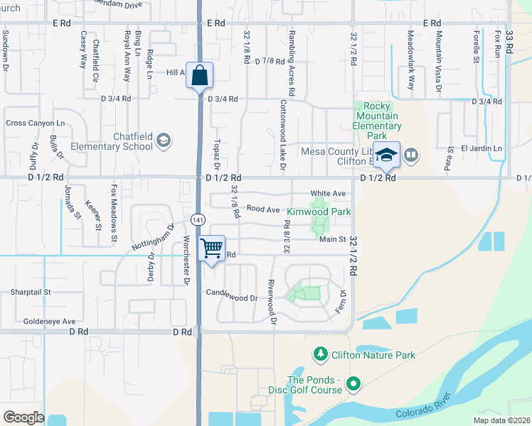 map of restaurants, bars, coffee shops, grocery stores, and more near 3221 Rood Avenue in Clifton