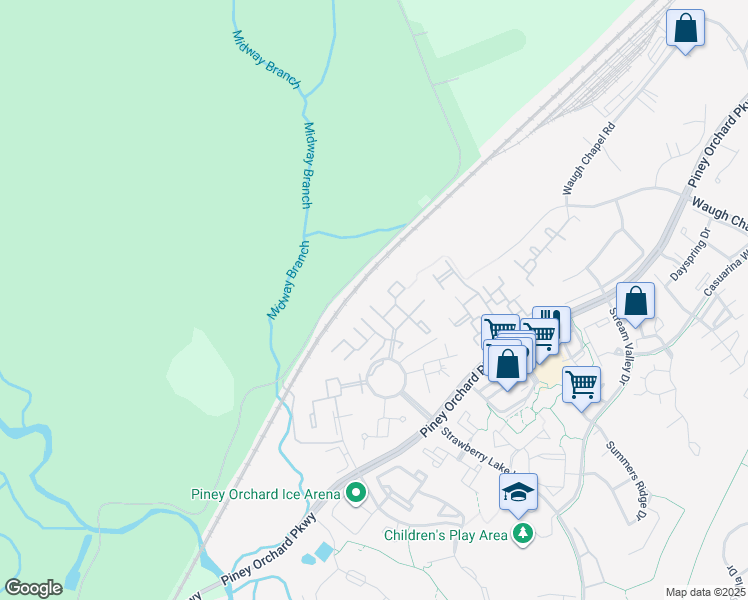 map of restaurants, bars, coffee shops, grocery stores, and more near 8601 Sycamore Glen Lane in Odenton