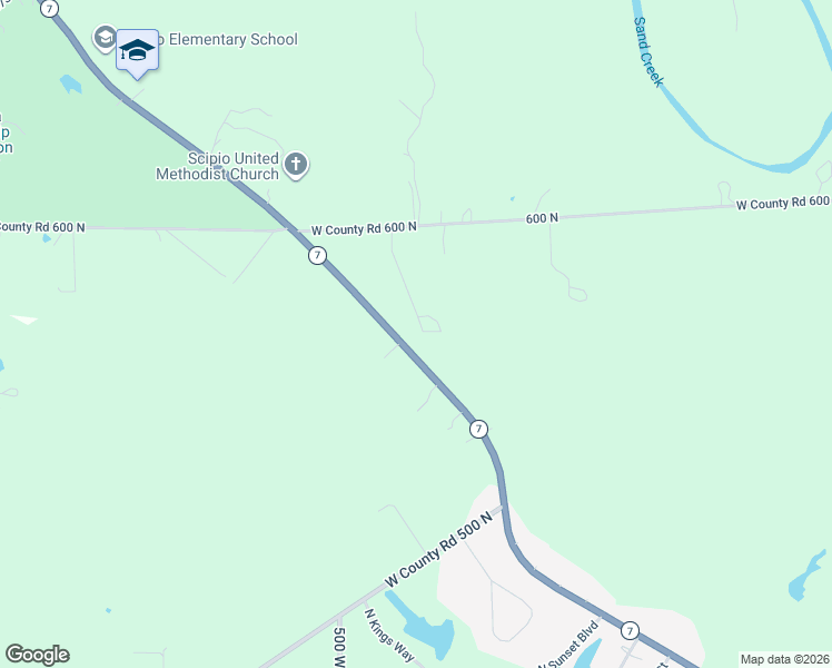 map of restaurants, bars, coffee shops, grocery stores, and more near 5815 Blossom Drive in Scipio