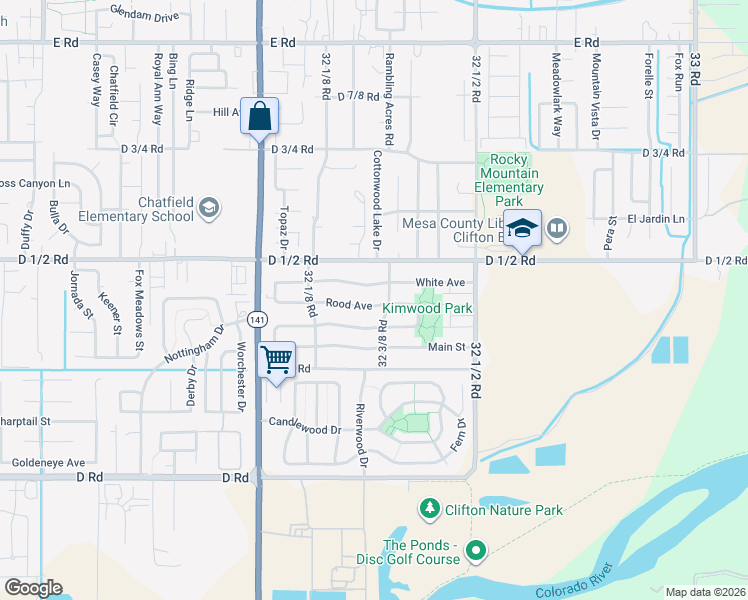 map of restaurants, bars, coffee shops, grocery stores, and more near 3227 White Avenue in Clifton