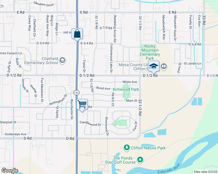 map of restaurants, bars, coffee shops, grocery stores, and more near 3227 White Avenue in Clifton
