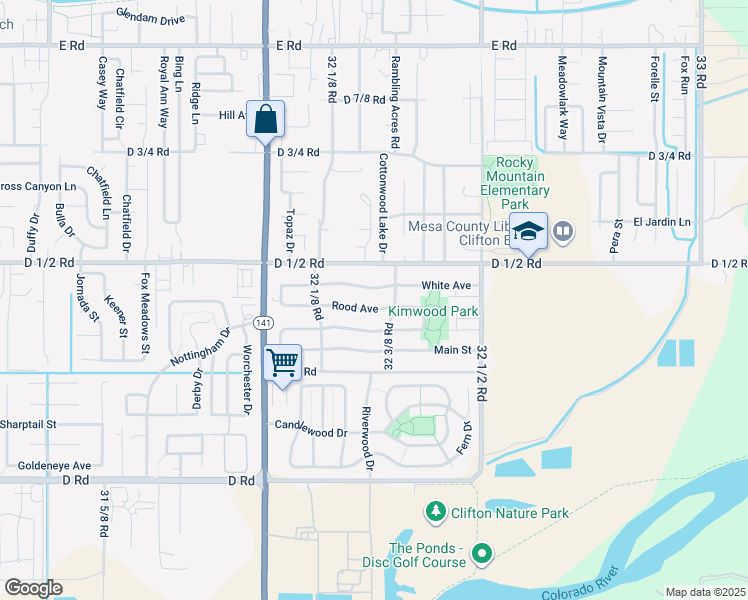 map of restaurants, bars, coffee shops, grocery stores, and more near 3227 White Avenue in Clifton