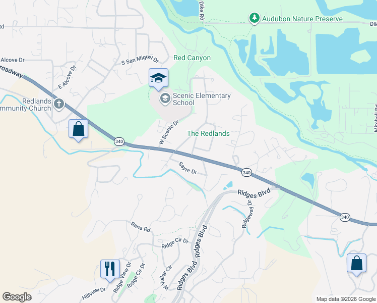 map of restaurants, bars, coffee shops, grocery stores, and more near 443 Manzana Drive in Grand Junction