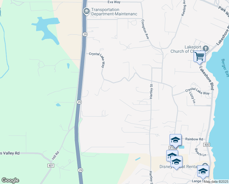 map of restaurants, bars, coffee shops, grocery stores, and more near 2795 Louis Court in Lakeport