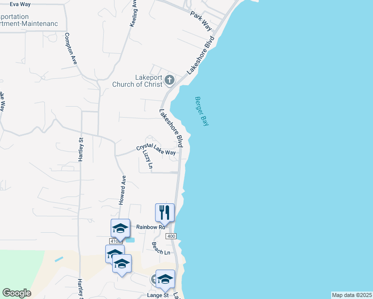 map of restaurants, bars, coffee shops, grocery stores, and more near in North Lakeport