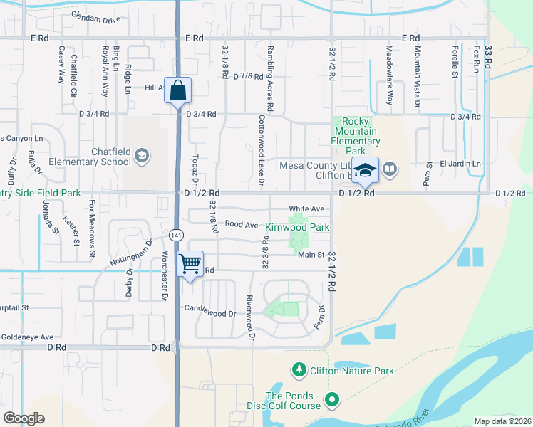 map of restaurants, bars, coffee shops, grocery stores, and more near 3227 White Avenue in Clifton