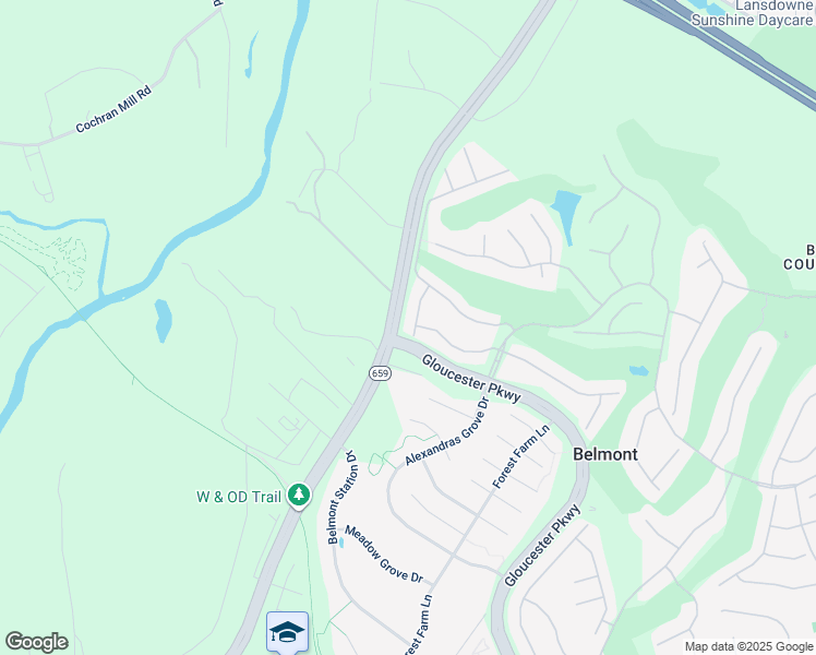 map of restaurants, bars, coffee shops, grocery stores, and more near 19769 Estancia Terrace in Ashburn