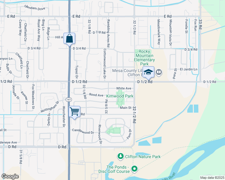 map of restaurants, bars, coffee shops, grocery stores, and more near 3235 White Avenue in Clifton