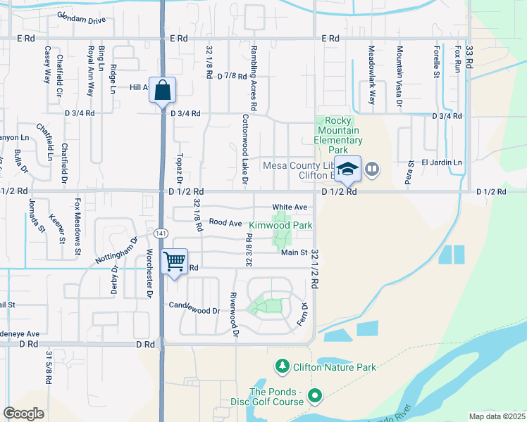 map of restaurants, bars, coffee shops, grocery stores, and more near 3235 White Avenue in Clifton