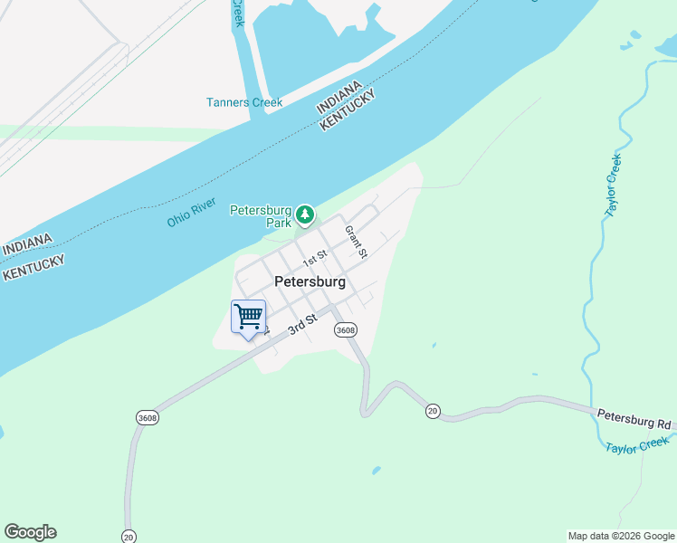 map of restaurants, bars, coffee shops, grocery stores, and more near 2971 2nd Street in Petersburg