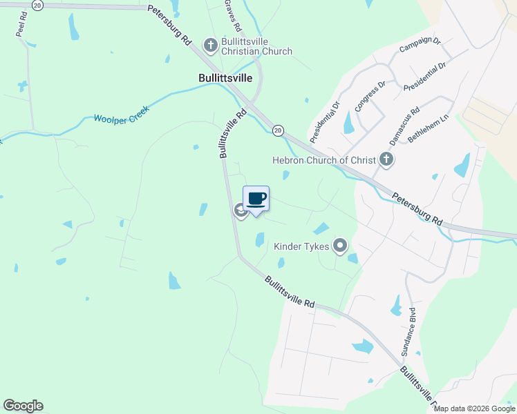 map of restaurants, bars, coffee shops, grocery stores, and more near 3355 Wildrose Lane in Burlington
