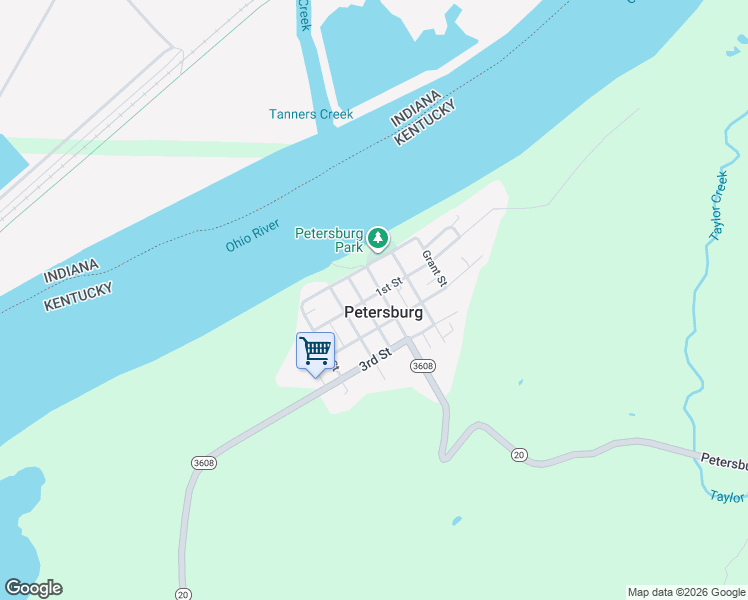 map of restaurants, bars, coffee shops, grocery stores, and more near 3010 1st Street in Petersburg