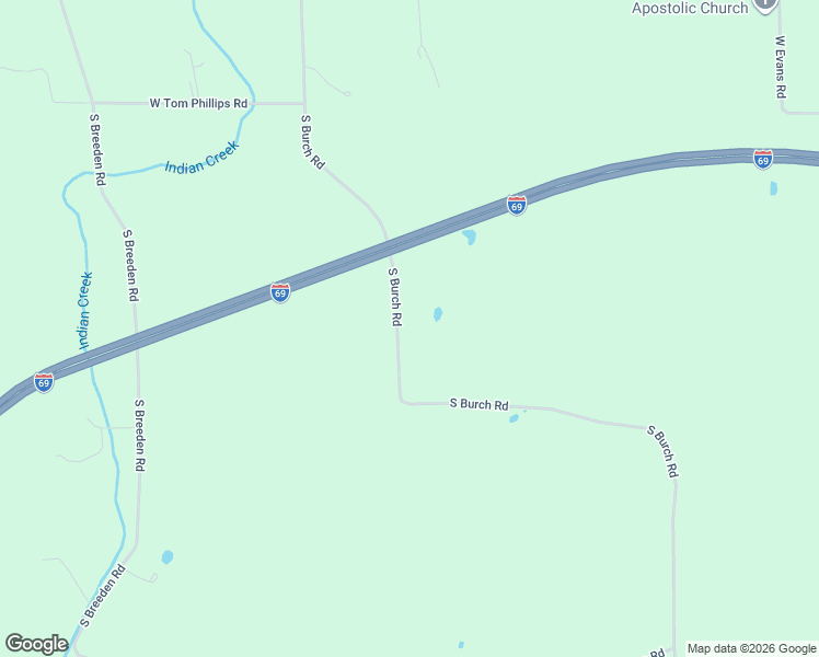 map of restaurants, bars, coffee shops, grocery stores, and more near 7225 South Burch Road in Bloomington