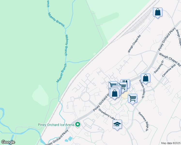 map of restaurants, bars, coffee shops, grocery stores, and more near 8700 Aspen Grove Court in Odenton