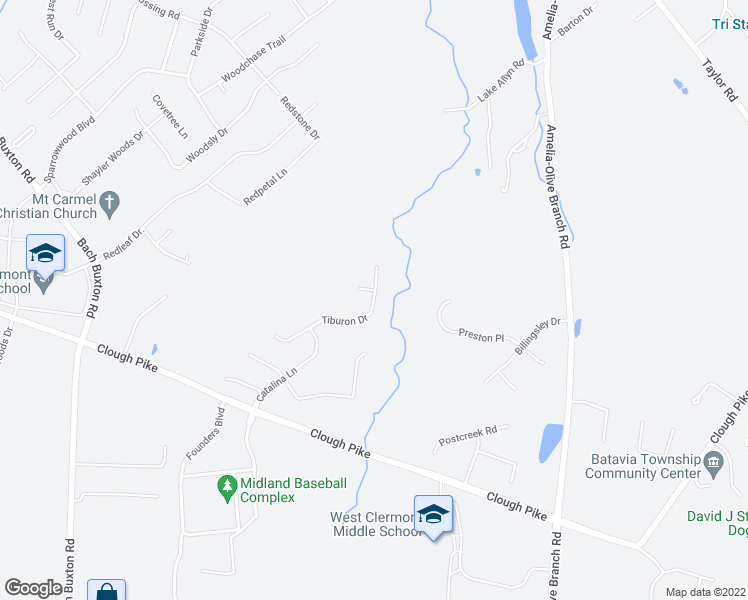 map of restaurants, bars, coffee shops, grocery stores, and more near 1350 Tiburon Drive in Batavia