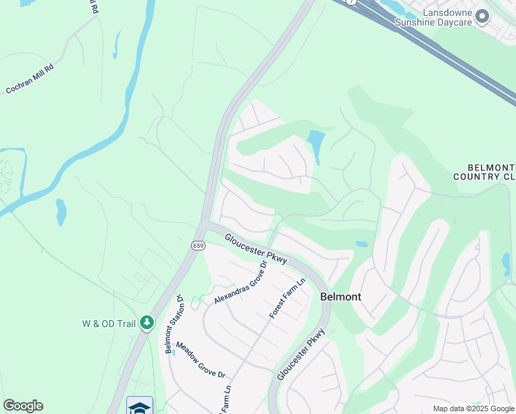 map of restaurants, bars, coffee shops, grocery stores, and more near 43256 Baltusrol Terrace in Ashburn