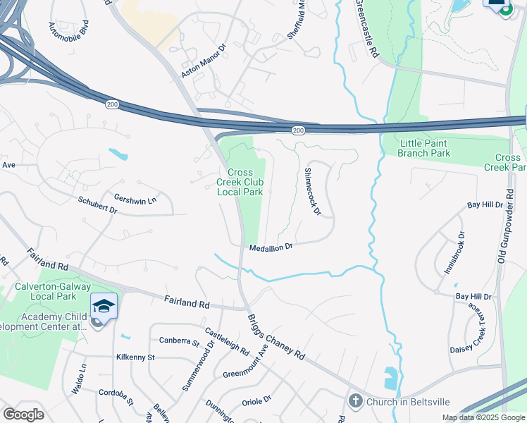 map of restaurants, bars, coffee shops, grocery stores, and more near 13014 English Turn Drive in Silver Spring