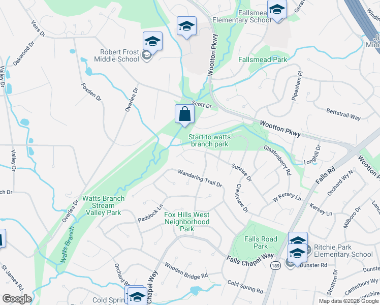map of restaurants, bars, coffee shops, grocery stores, and more near 1910 Sunrise Drive in Rockville