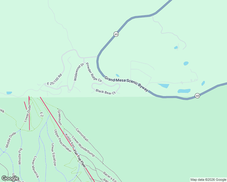 map of restaurants, bars, coffee shops, grocery stores, and more near Highway 65 in Mesa
