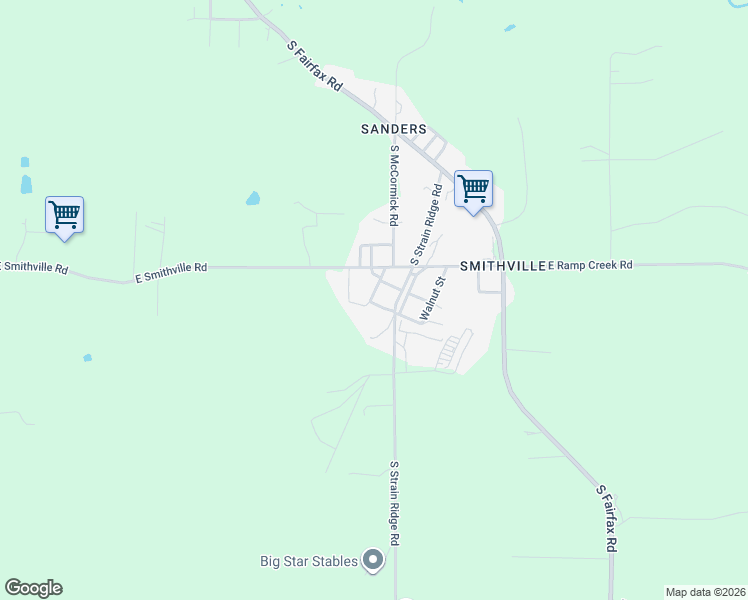 map of restaurants, bars, coffee shops, grocery stores, and more near 7401 Chestnut Street in Bloomington