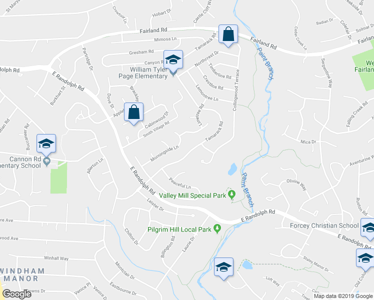 map of restaurants, bars, coffee shops, grocery stores, and more near 13018 Tamarack Road in Silver Spring