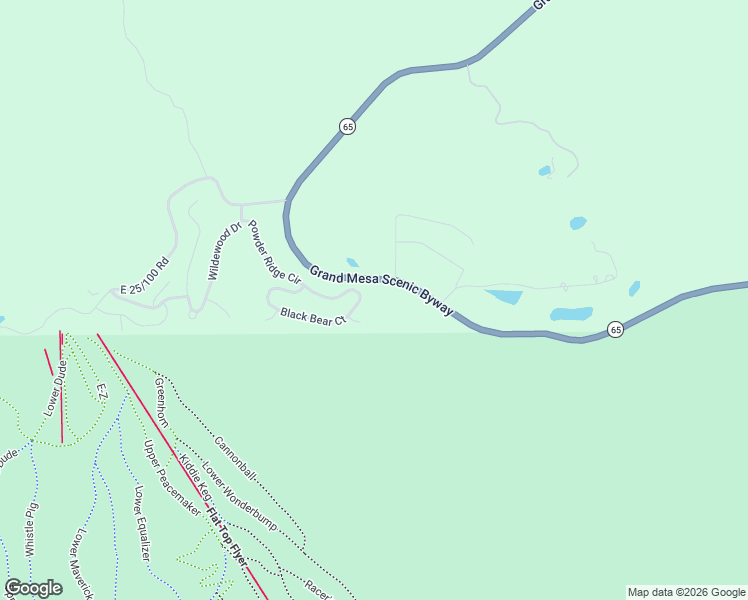 map of restaurants, bars, coffee shops, grocery stores, and more near Grand Mesa Scenic Byway in Mesa