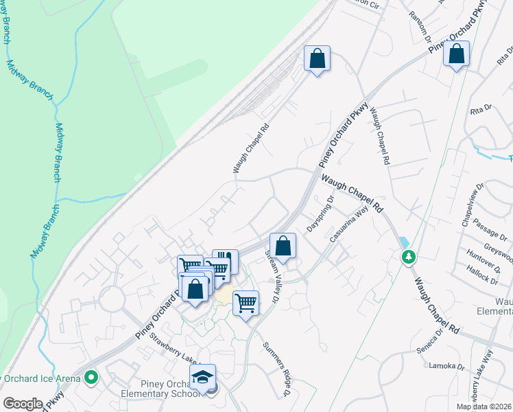 map of restaurants, bars, coffee shops, grocery stores, and more near 720 Pine Drift Drive in Odenton