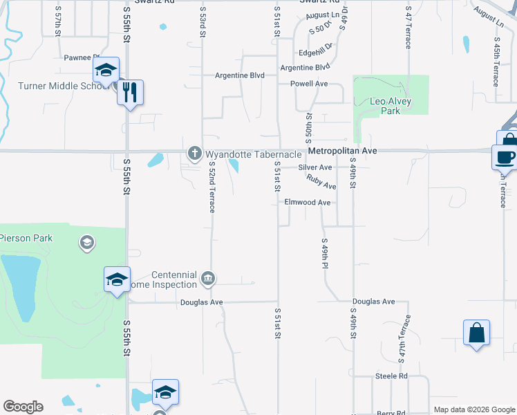 map of restaurants, bars, coffee shops, grocery stores, and more near in Kansas City