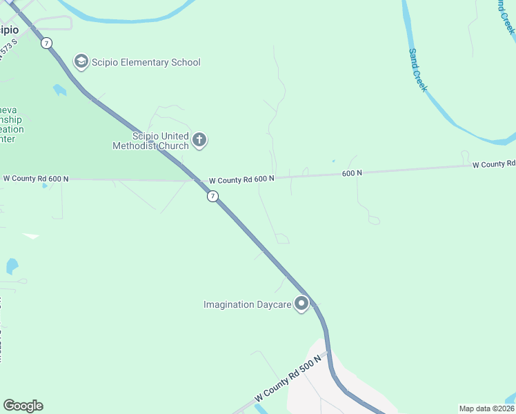 map of restaurants, bars, coffee shops, grocery stores, and more near 5900 Blossom Drive in Scipio