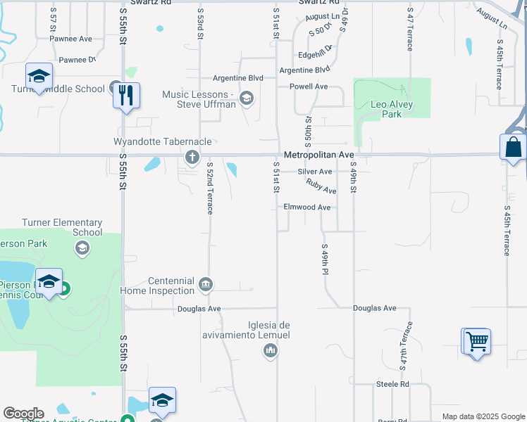 map of restaurants, bars, coffee shops, grocery stores, and more near in Kansas City