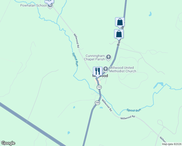 map of restaurants, bars, coffee shops, grocery stores, and more near 1966 Millwood Road in Millwood