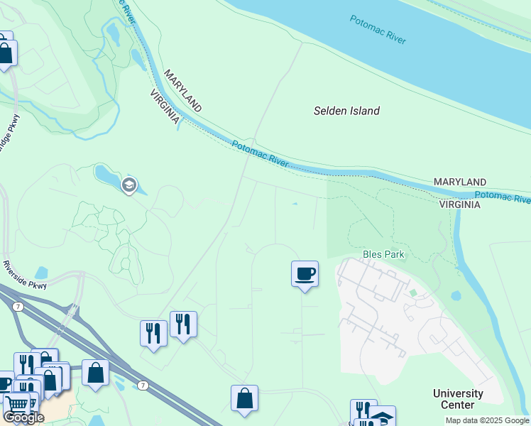 map of restaurants, bars, coffee shops, grocery stores, and more near 19709 Island Avenue in Ashburn