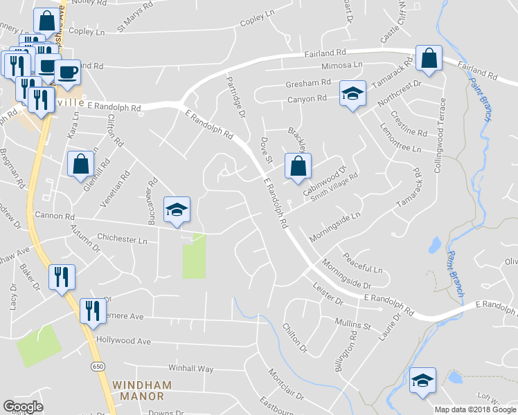 map of restaurants, bars, coffee shops, grocery stores, and more near 1102 Cannon Road in Silver Spring