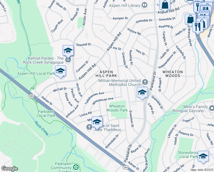 map of restaurants, bars, coffee shops, grocery stores, and more near 13017 Saint Charles Place in Rockville
