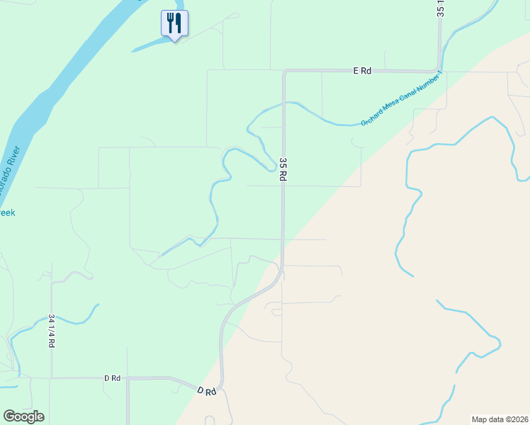 map of restaurants, bars, coffee shops, grocery stores, and more near 455 35 Road in Palisade
