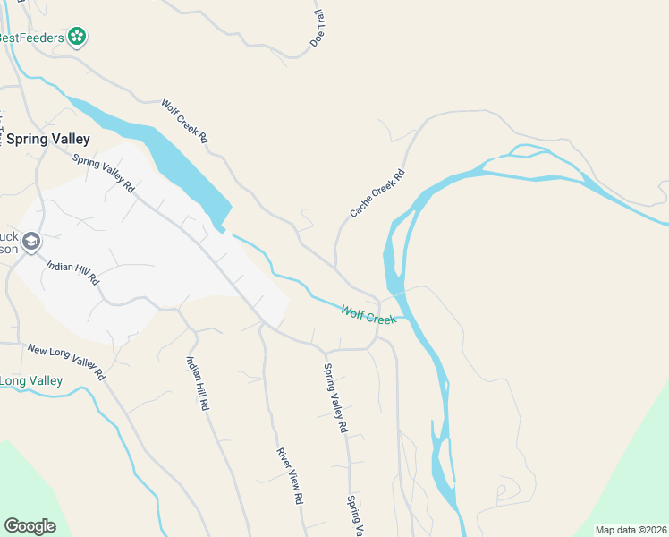 map of restaurants, bars, coffee shops, grocery stores, and more near 15709 Cache Creek Road in Clearlake Oaks